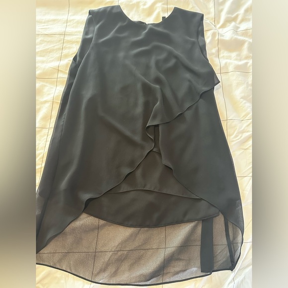 BCBGMaxAzria Tops - BCBGMaxAzria Black Petal Blouse